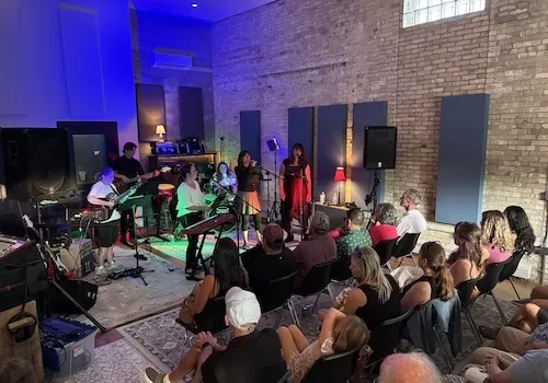 band performing a live concert event at sheboygan recording